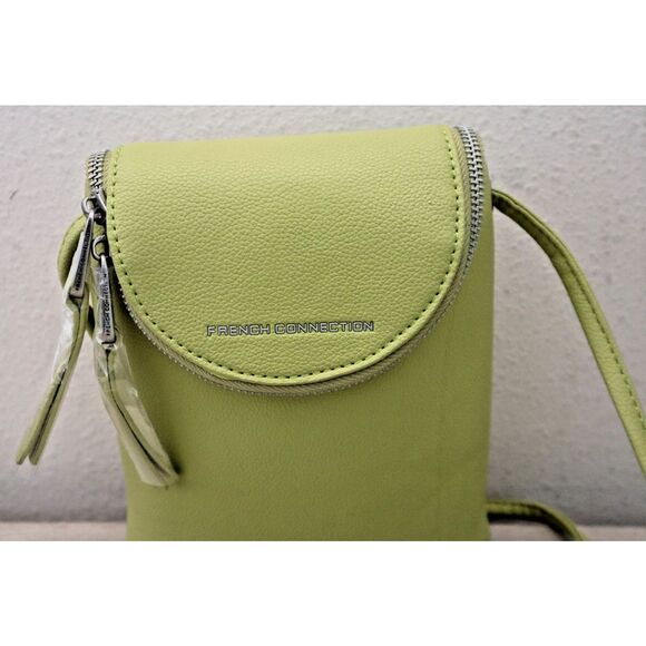 French Connection Wasabi Green Noreen Slouchy Easy Crossbody Cell Phone Bag - Picture 3 of 13